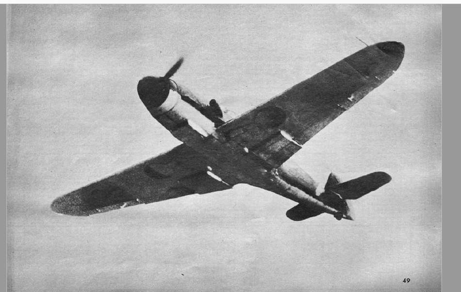 Messerschmitt Bf 109G from below 