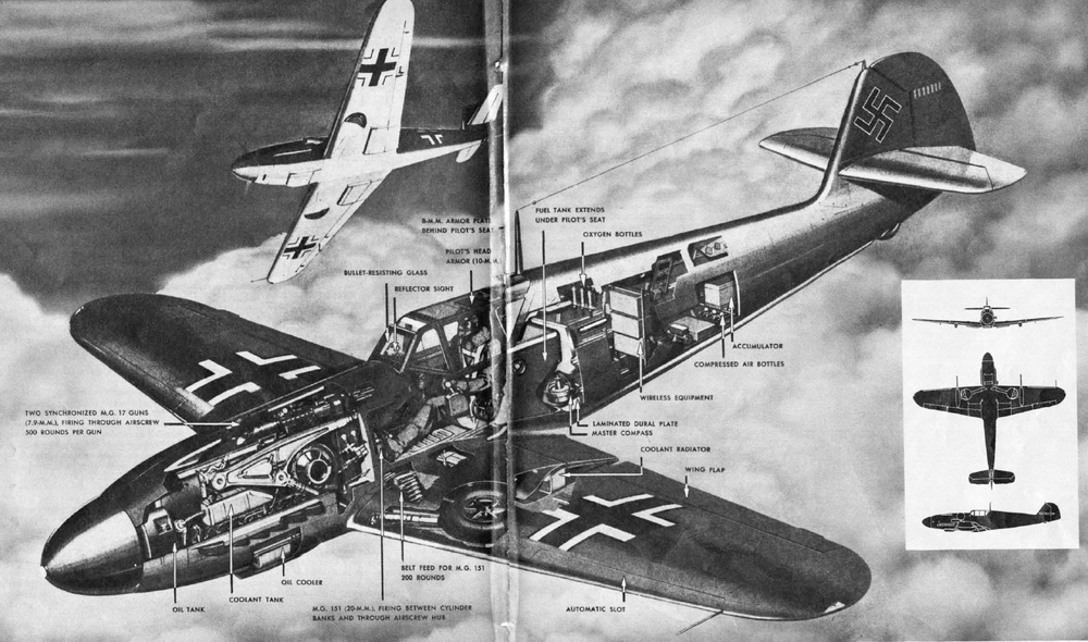Cutaway of Messerschmitt Bf 109 
