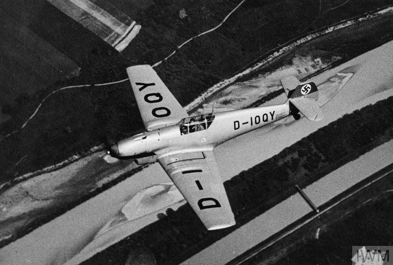 Messerschmitt Bf 109V-3 from above 