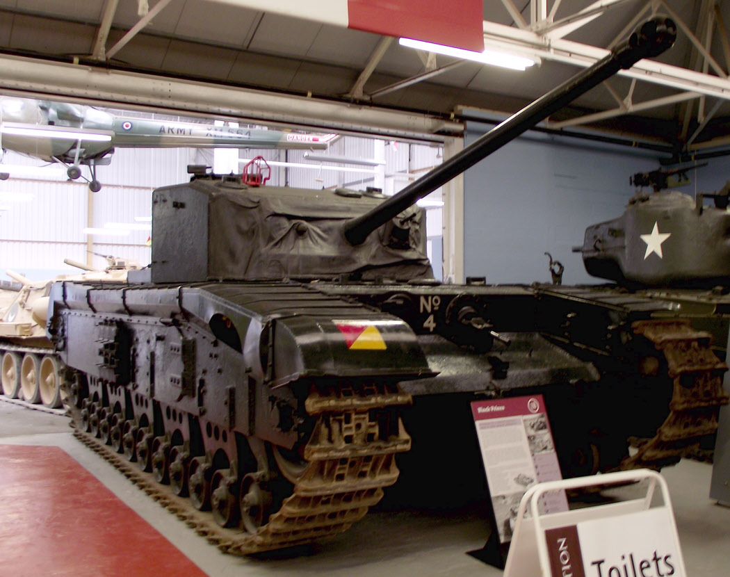 Black Prince Infantry Tank (A43) from the front