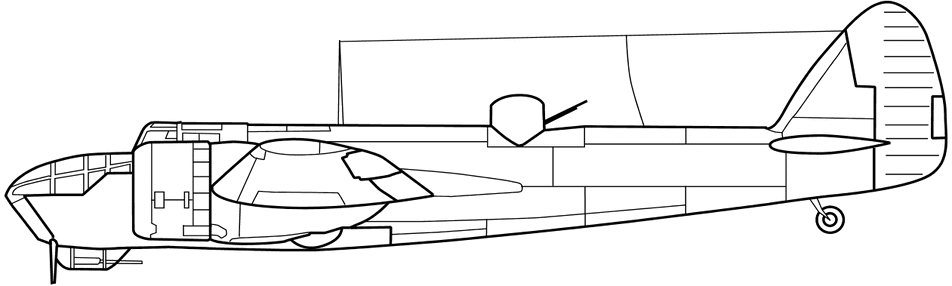 Bristol Blenheim Mk IV Side Plan