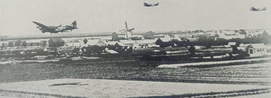 Blenheim IVs of No.21 Squadron approaching Rotterdam, July 1941 