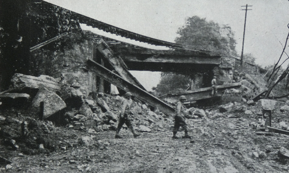 Blown Bridge on Lille to Aachen Road 