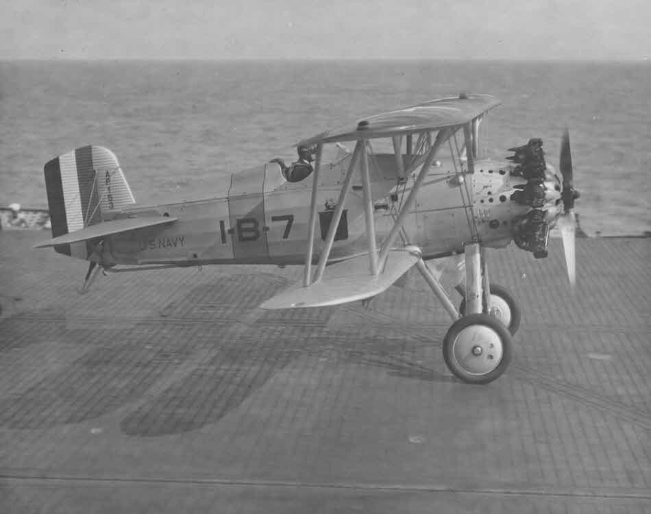 Boeing F4B-1 of VB-1B on USS Lexington (CV-2) 