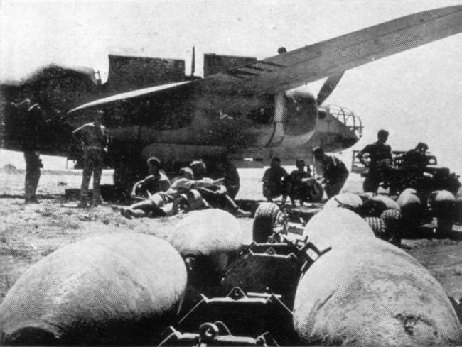 Boston III being bombed up 