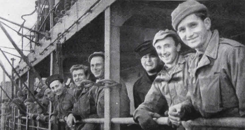 British POWs onboard ship at Odessa 