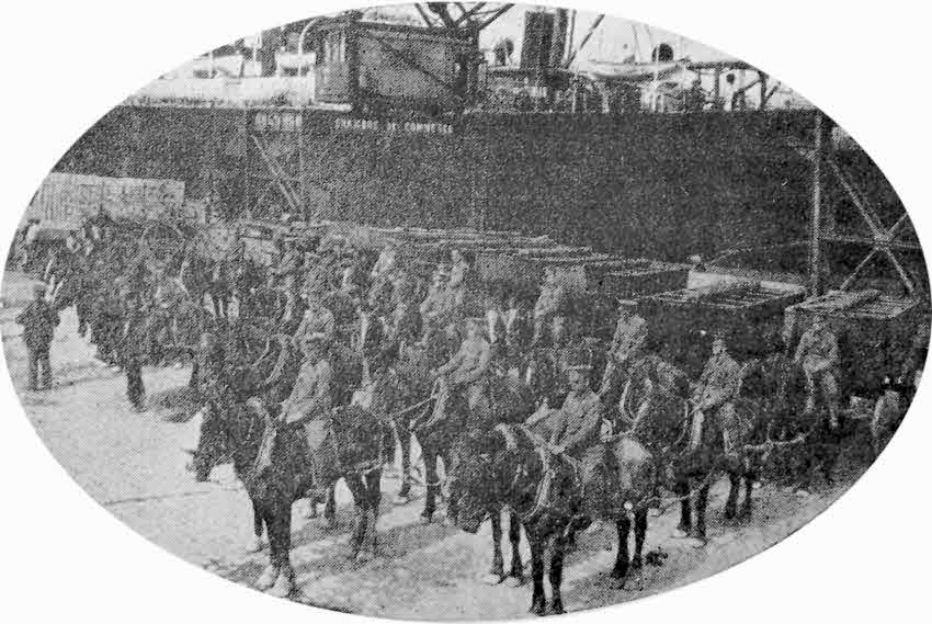 British Cavalry arrives in France, August 1914 