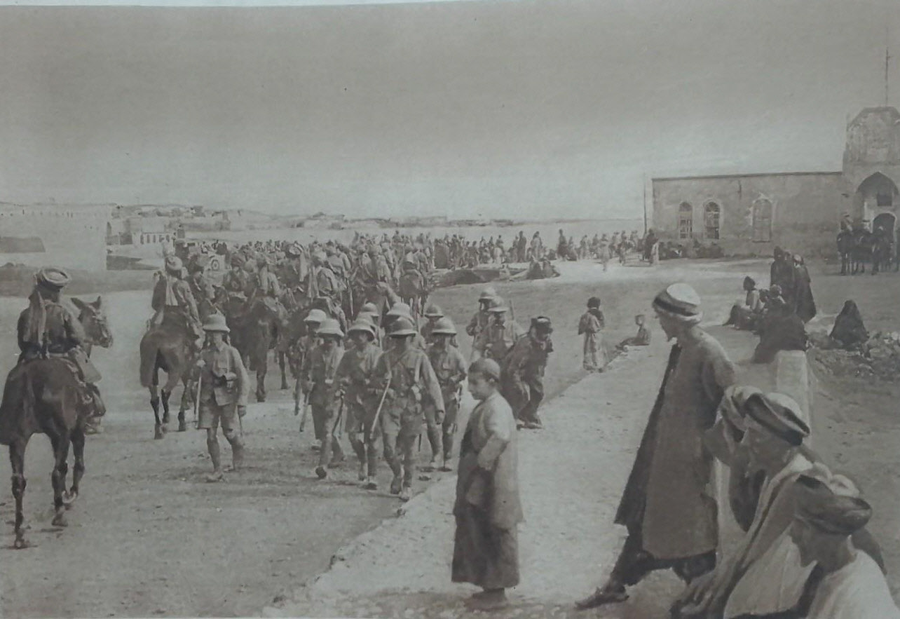 British Infantry outside former Turkish HQ, Kirkuk 