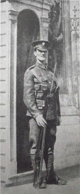 Grenadier Guard on Duty at Buckingham Palace, 1914 
