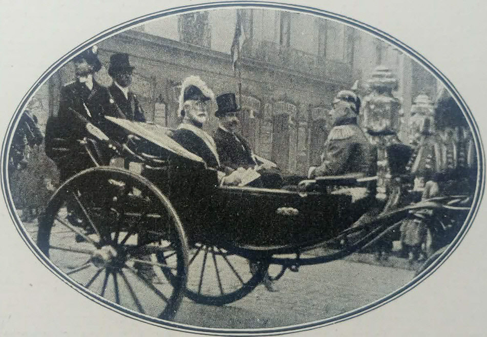 Sir Maurice de Bunsen driven though Santiago, Chile, 1918 