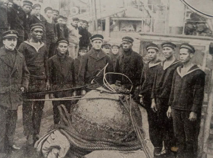 Captain and Crew of Brazilian warship Belmonte, 1919 