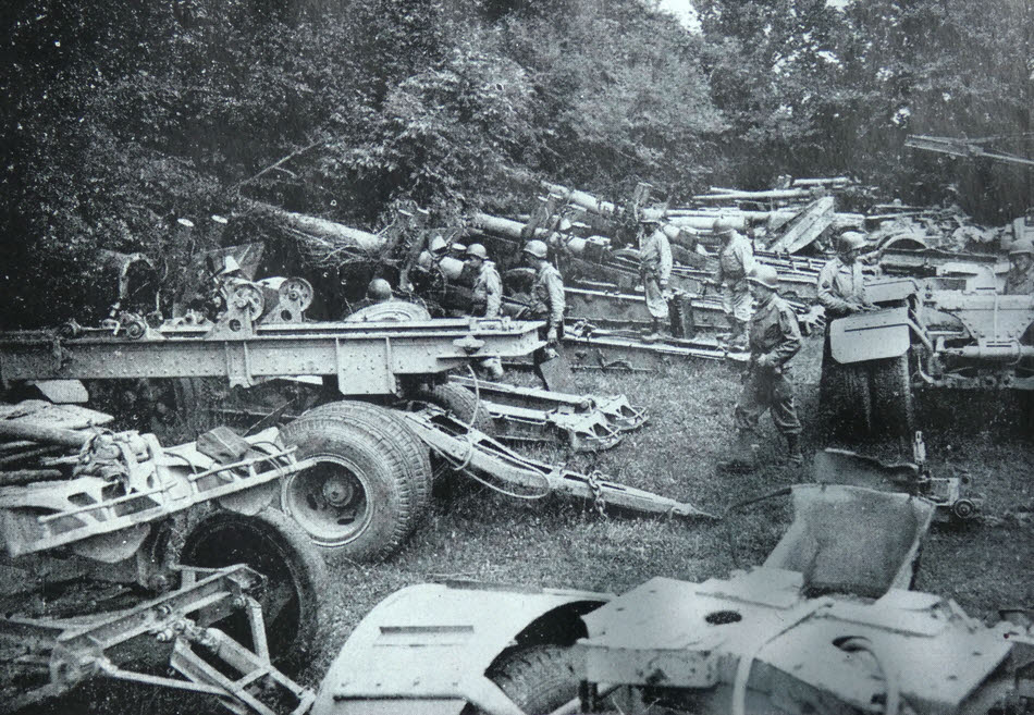 Captured German Guns near Cherbourg 