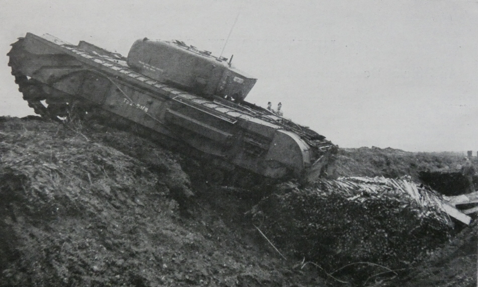 Churchill AVRE crossing fascine 