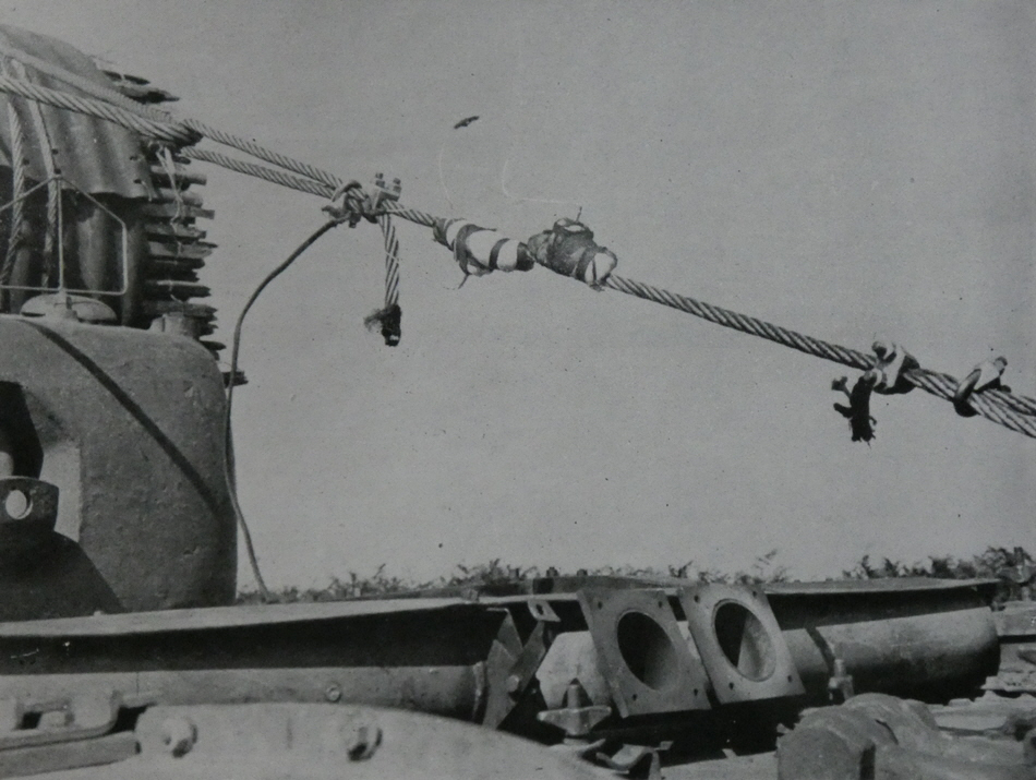 Fascine release mechanism on Churchill AVRE