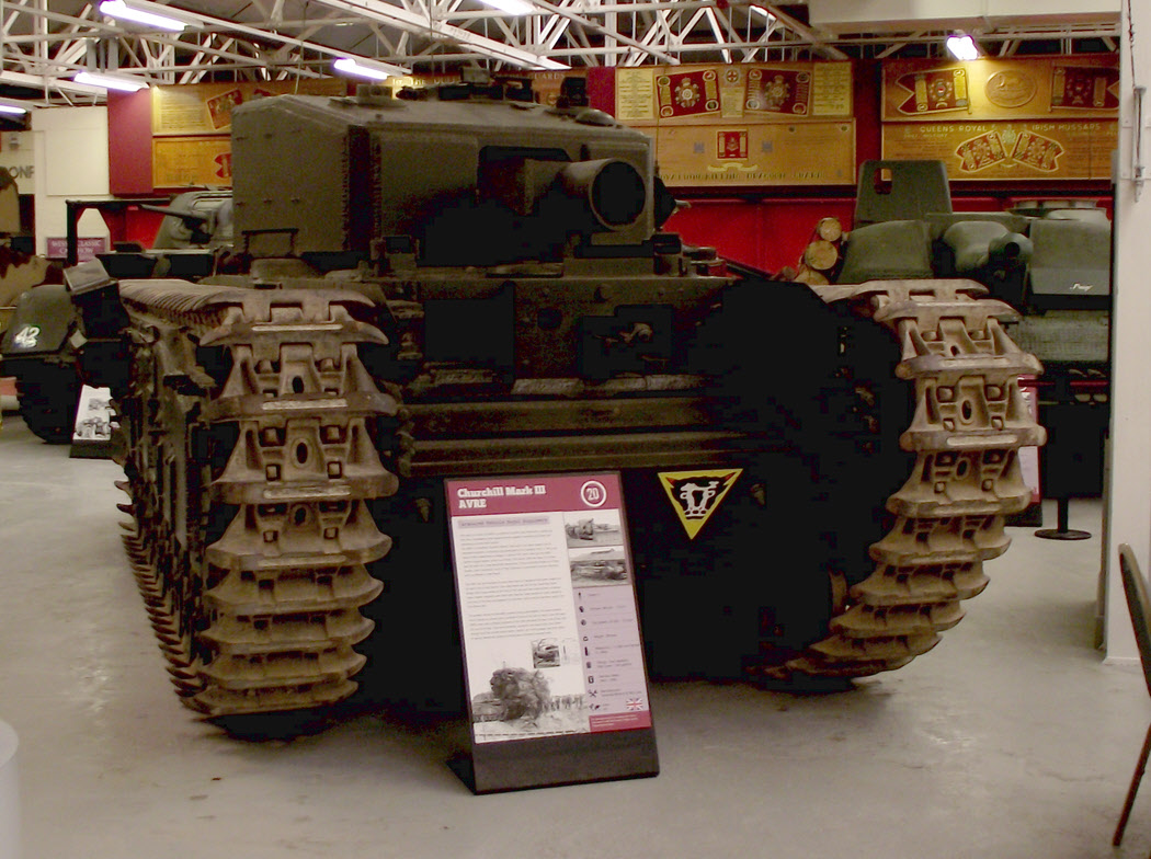 Churchill III AVRE from the front