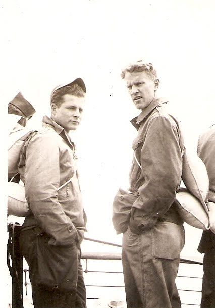 Don Hoffman and Bob S. Tucker Sr on RMS Queen Elizabeth