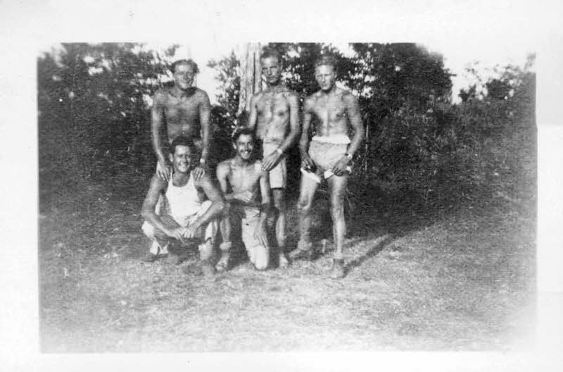 Dennis Burt and group, Meldola April 1945 