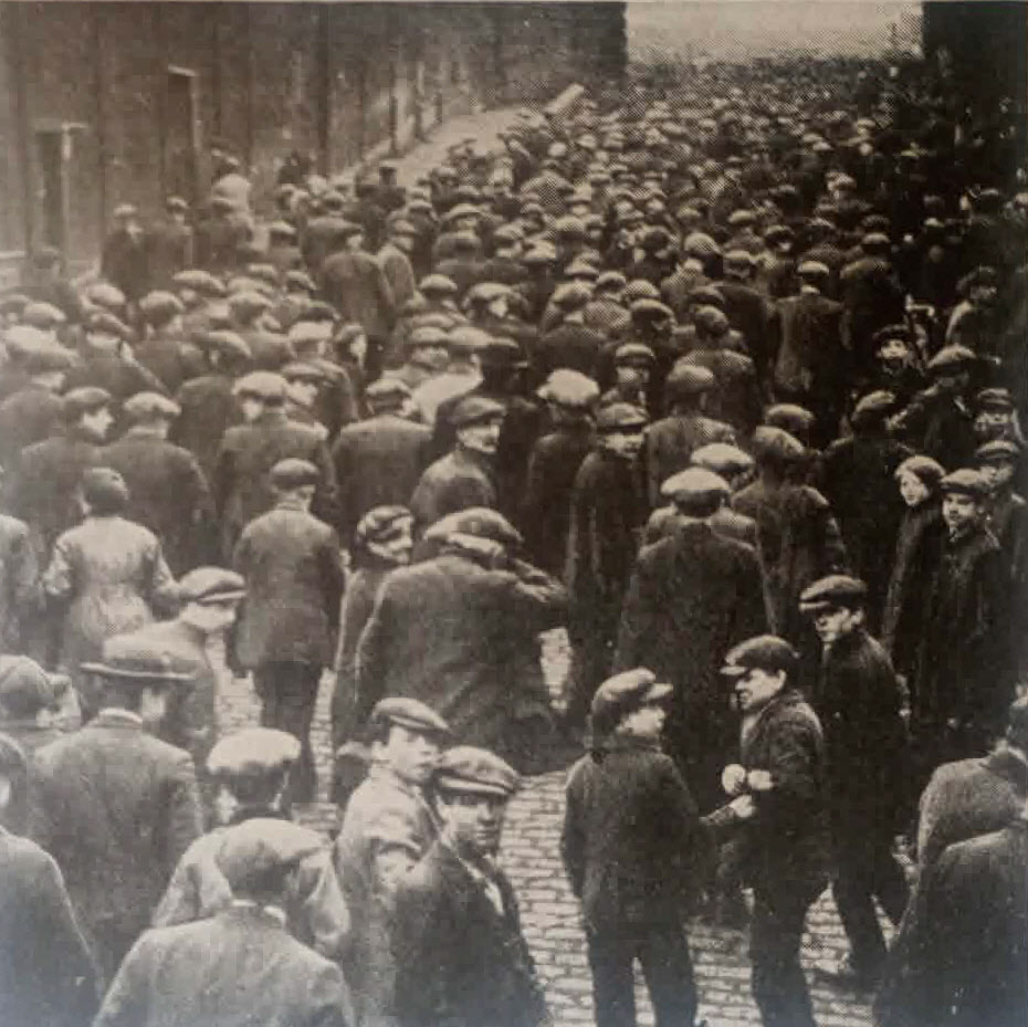 Dinner Hour at Tyne Shipyard, c.1918-19 