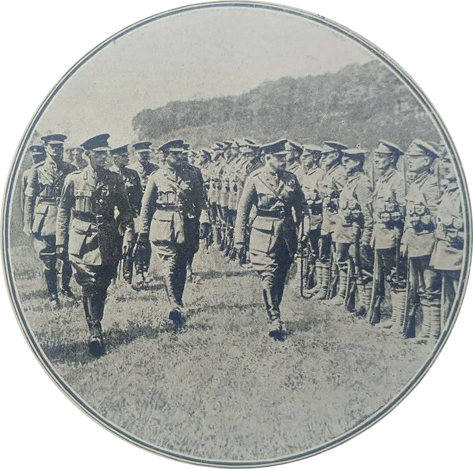 Duke of Connaught inspects a Midland Regiment, 1918 