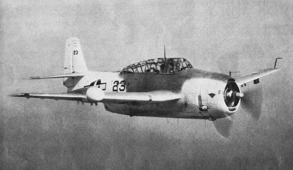 Side view of Eastern TBM-3 Avenger 