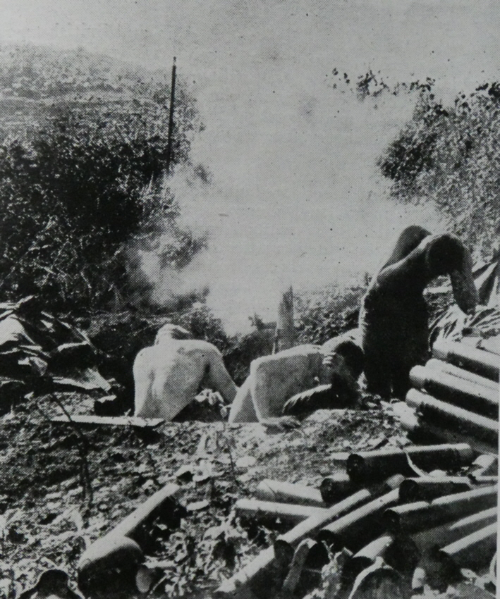 US troops firing Mortar on Guam 