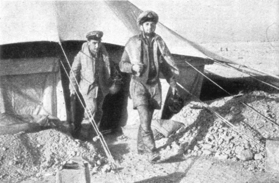 Fleet Air Arm officers in the desert