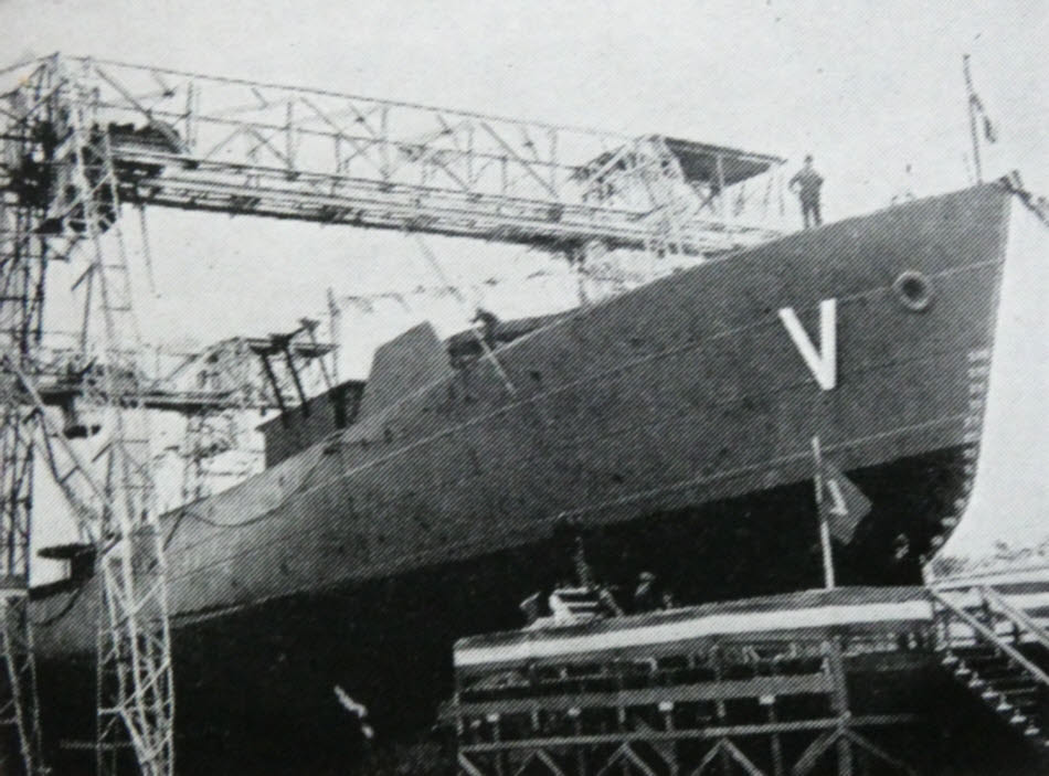 Flower Class Corvette under Construction in Canada 