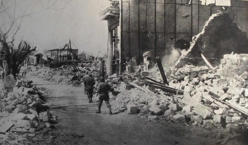 French attack Royan on Gironde, 1945 