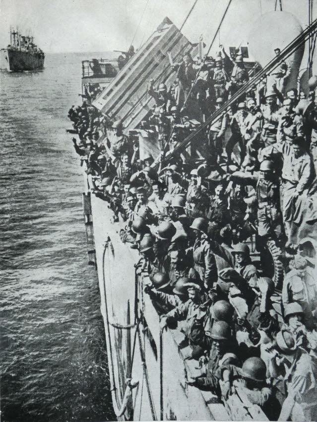 French Troops arriving in Normandy, 1944 