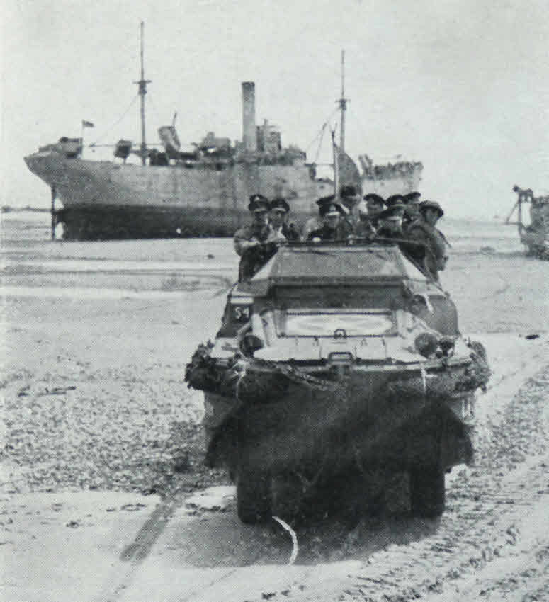 King George VI visits Normandy Beaches 