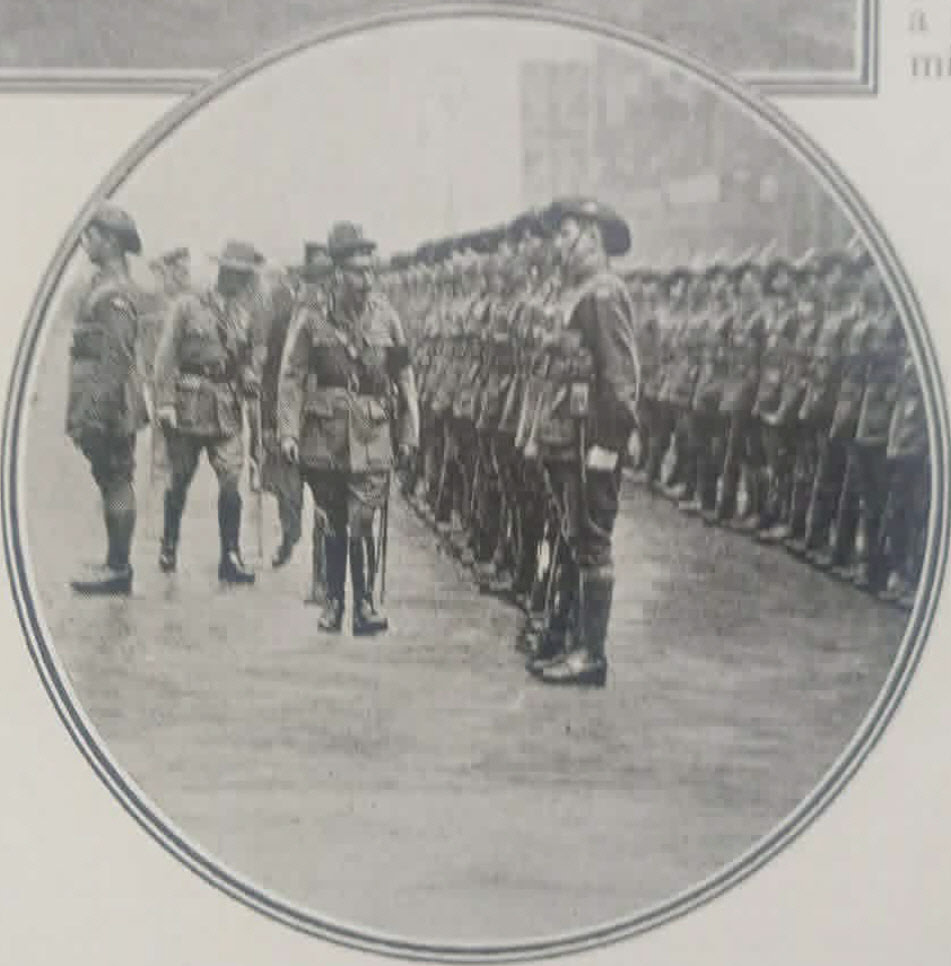 George V inspects Australian Guard of Honour, 1918 