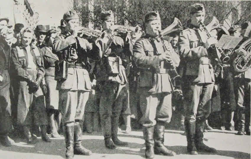 German band playing in Oslo, 1940 