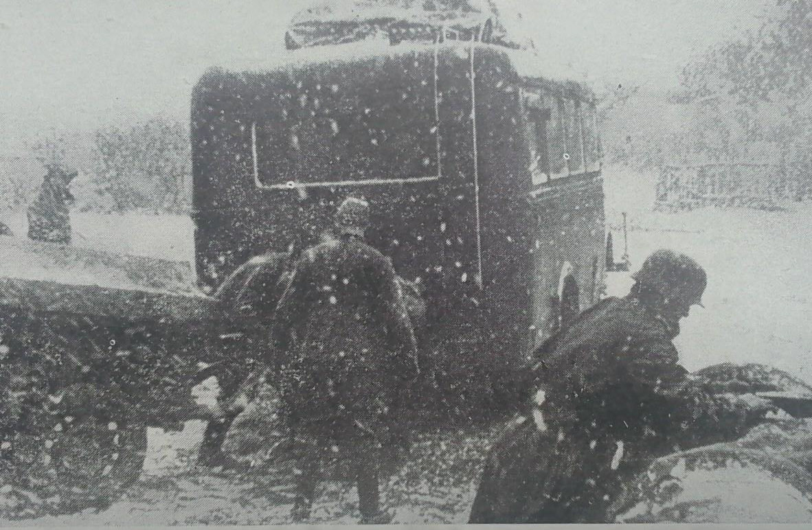German Bus in the Snow, Eastern Front, c.1942-43 
