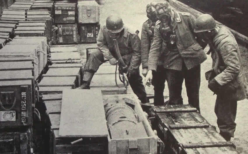 German Gas Bombs found at Lossa