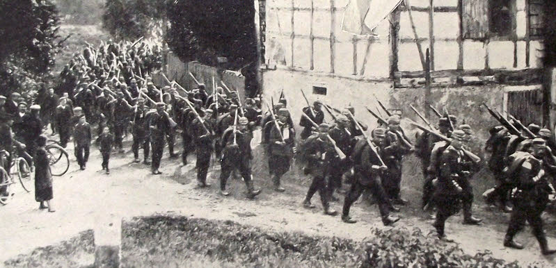 German infantry on the march, c.1914 
