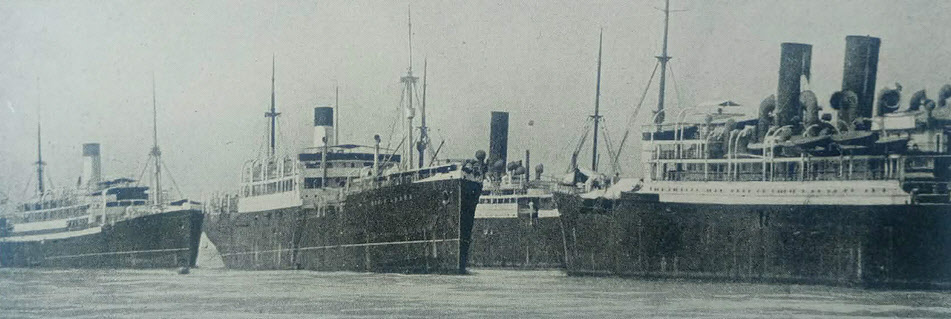 German Liners trapped at Pernambuco, First World War 