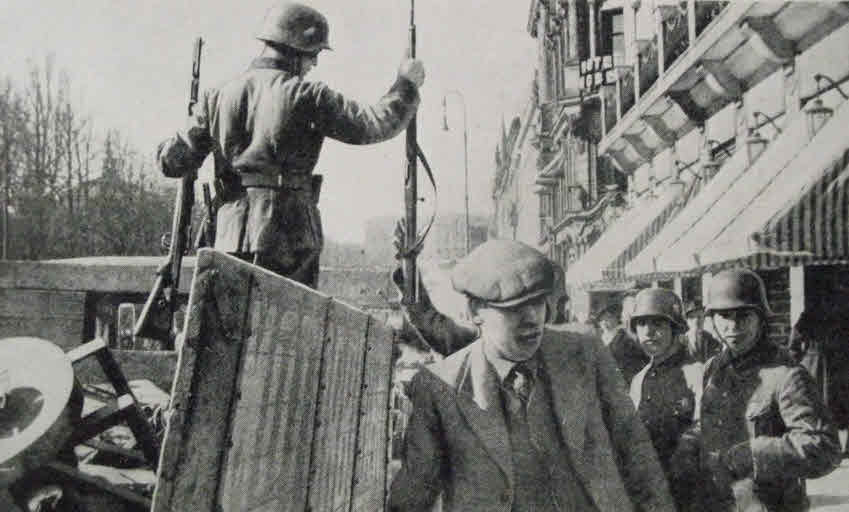 German Troops receiving rifles, Oslo 1940 