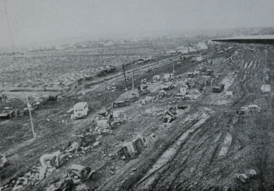 German Truck Convoy destroyed by Soviet Aircraft 