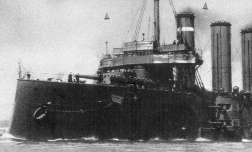 Front view of HMS Good Hope 