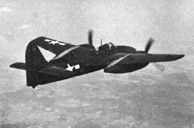 Grumman F7F-2 Tigercat from the above and right 