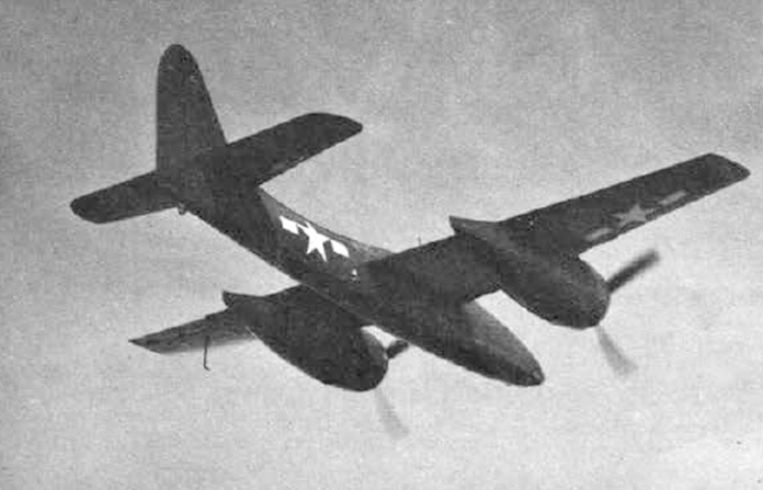 Grumman F7F-2 Tigercat from the below right 