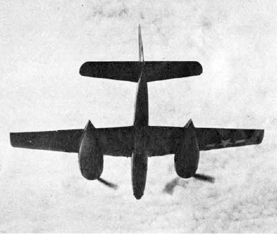 Grumman F7F Tigercat from below 