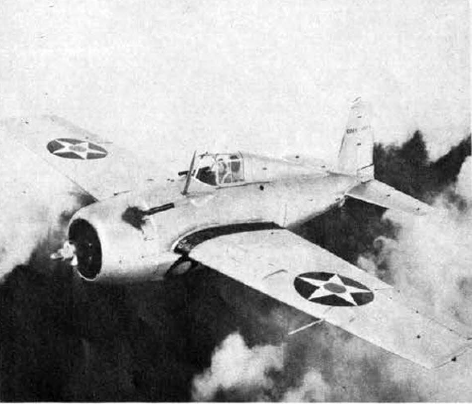 Grumman XF4F-3 in flight 