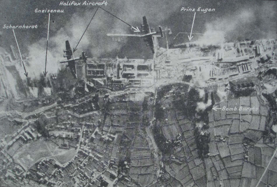 Handley Page Halifax bombers over Brest