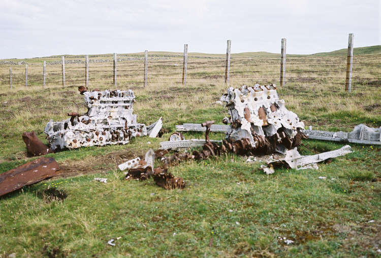 Engines of He-111 H-2 on Fair Isle 
