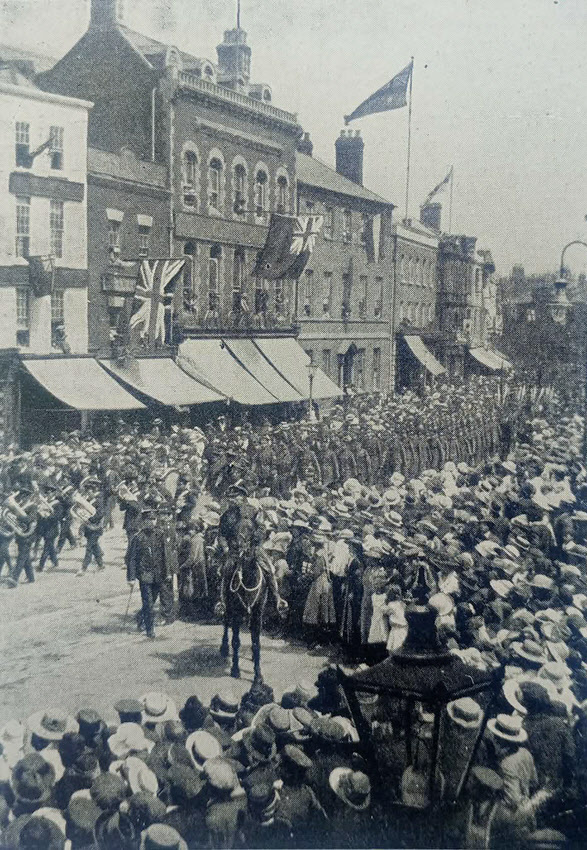 Hereford Regiment return to Hereford, 1919 