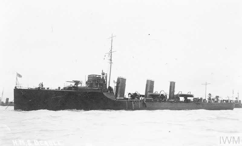 HMS Beagle from the left 