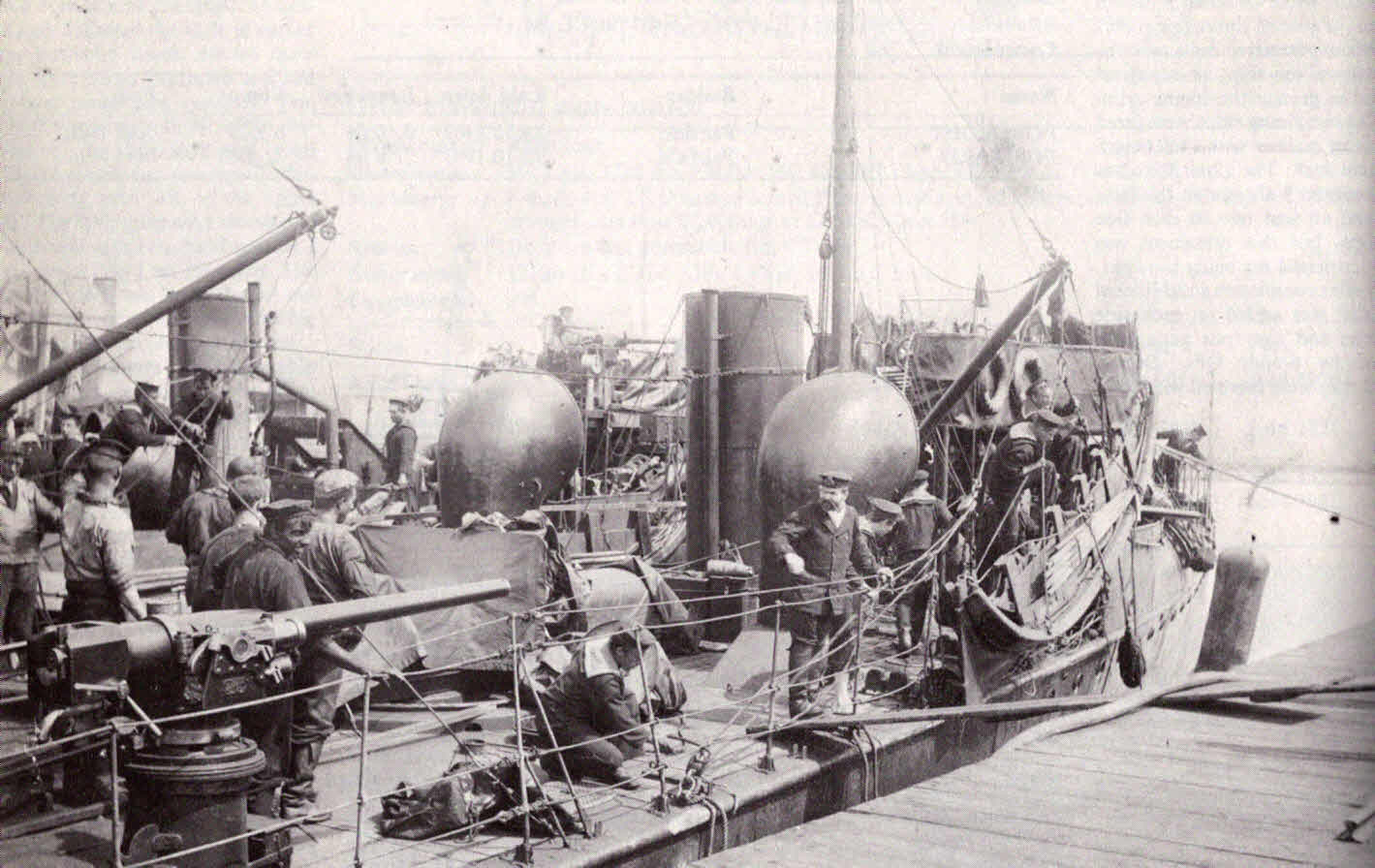 Close-up view of HMS Bittern