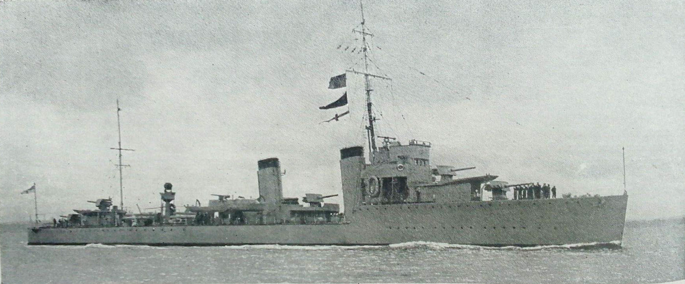 HMS Broke from the right 