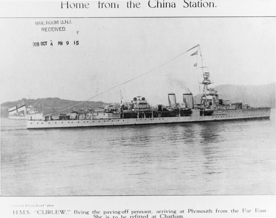 HMS Curlew in 1928 